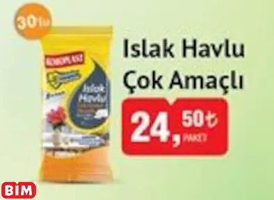 KOROPLAST ISLAK HAVLU ÇOK AMAÇLI